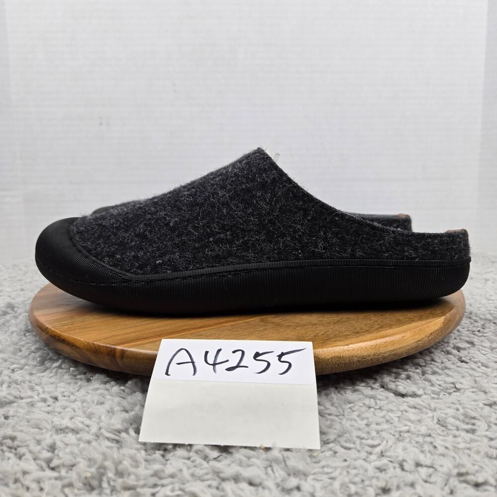 Huckberry Men 11 Charcoal Black Wool Lifestyle Outdoor Casual Daily Mule Slipper
